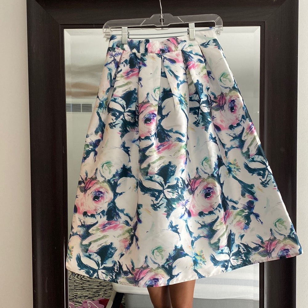 Floral A-line skirt